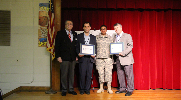 CEO, Mr. Guvercin and Elem. Director Mr. Memedi receive Patriot Award