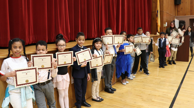 PASCS Clifton Second marking period awards assembly