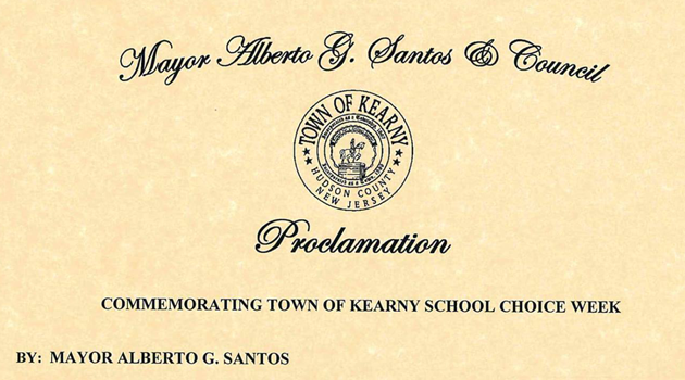 TOWN OF KEARNY SUPPORTS SCHOOL CHOICE!